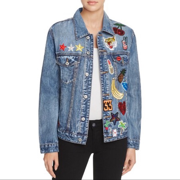 Sunset & Spring Jackets & Blazers - Sunset & Spring Denim Jacket Embellished Patches